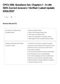 CPCU 500&comma; Questions Set&comma; Chapters 1 - 8 with&NewLine;100&percnt; Correct Answers &vert; Verified &vert; Latest Update&NewLine;2026&sol;2027