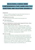 BEHAVIORAL SCIENCE NBME&NewLine;COMPREHENSIVE STUDY GUIDE 2026 FULL&NewLine;QUESTIONS AND SOLUTIONS GRADED A&plus;