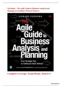 Test Bank &ndash; The Agile Guide to Business Analysis and Planning &lpar;1st Edition&rpar;Howard Podeswa &vert; Complete Coverage &vert; Exam-Ready &vert; Rated A&plus;