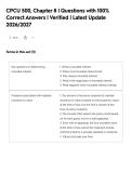 CPCU 500&comma; Chapter 8 &vert; Questions with 100&percnt;&NewLine;Correct Answers &vert; Verified &vert; Latest Update&NewLine;2026&sol;2027&NewLine;