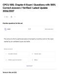 CPCU 500&comma; Chapter 8 Exam &vert; Questions with 100&percnt;&NewLine;Correct Answers &vert; Verified &vert; Latest Update&NewLine;2026&sol;2027