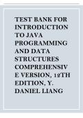 COMPLETE TEST BANK FOR INTRODUCTION TO JAVA PROGRAMMING AND DATA STRUCTURES COMPREHENSIVE VERSION&comma; 12TH EDITION&comma; Y&period; DANIEL LIANG &vert; ALL CHAPTERS COVERED