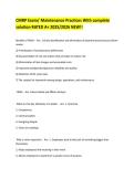 CMRP Exam Maintenance Practices &ndash; Certified Maintenance & Reliability Professional &lpar;CMRP&rpar; &ndash; 2025&sol;2026 &ndash; Practice Questions With Complete Solutions