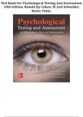 Test Bank for Psychological Testing and Assessment&comma; 10th Edition&comma; Ronald Jay Cohen&comma; W&period; Joel Schneider&comma; Ren&eacute;e Tobin&period;