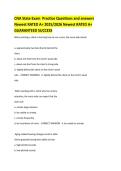 CNA State Exam Preparation &ndash; Practice Questions and Answers &ndash; 2025&sol;2026 Study Guide &lpar;Complete Exam Practice Material&rpar;
