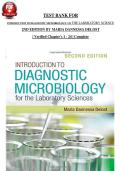 TEST BANK FOR &NewLine;INTRODUCTION TO DIAGNOSTIC MICROBIOLOGY FOR THE LABORATORY SCIENCE &NewLine;2ND EDITION BY MARIA DANNESSA DELOST &NewLine;&vert; Verified Chapter's 1 - 24 &vert; Complete &NewLine;