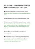 BIO 105 EXAM 2 COMPREHENSIVE GENETICS &NewLine;AND CELL DIVISION STUDY GUIDE 2026 