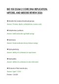 BIO 105 EXAM 2 CORE DNA REPLICATION&comma; &NewLine;MITOSIS&comma; AND MEIOSIS REVIEW 2026