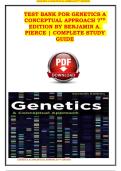 Test Bank for Genetics&colon; A Conceptual Approach &lpar;7th Edition&rpar; by Benjamin A&period; Pierce &ndash; Complete Study Guide