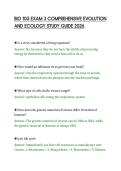 BIO 105 EXAM 3 COMPREHENSIVE EVOLUTION &NewLine;AND ECOLOGY STUDY GUIDE 2026