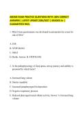 ABDSM EXAM PRACTICE QUESTIONS WITH 100&percnt; CORRECT&NewLine;ANSWERS &vert; LATEST UPDATE 2026&sol;2027 &vert; GRADED A&plus; &vert;&NewLine;GUARANTEED PASS&period;&NewLine;