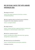 BIO 105 EXAM 3 MOCK TEST WITH ANSWER &NewLine;RATIONALES 2026 