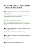 BIO 105 EXAM 3 PRACTICE QUESTIONS WITH &NewLine;DETAILED EXPLANATIONS 2026