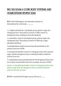 BIO 105 EXAM 4 CORE BODY SYSTEMS AND &NewLine;HOMEOSTASIS REVIEW 2026