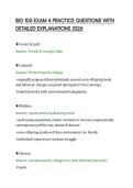 BIO 105 EXAM 4 PRACTICE QUESTIONS WITH &NewLine;DETAILED EXPLANATIONS 2026