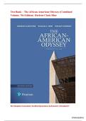 Test Bank &ndash; The African-American Odyssey &lpar;Combined Volume&comma; 7th Edition&rpar;Darlene Clark Hine &vert; Complete Coverage &vert; Exam-Ready &vert; Rated A&plus;