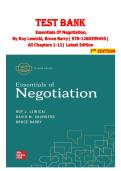 Test Bank for Essentials of Negotiation&comma; 7th Edition &vert; 1&comma;000&plus; Q&A &vert; Lewicki & Barry &vert; Negotiation Mastery