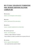 BIO 117 EXAM 1 2026 BIOLOGY FOUNDATIONS &NewLine;FINAL REVISION QUESTIONS SOLUTIONS &NewLine;COMPLETE SET