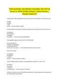 TDLR Sanitation&comma; Disinfection and Safety Test with all Correct & 100&percnt; Verified Answers &vert;Latest Version &vert;Already Graded A&plus;