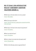 BIO 117 EXAM 2 2026 INTRODUCTORY &NewLine;BIOLOGY ASSESSMENT QUESTIONS &NewLine;SOLUTIONS GRADED A&plus; 