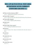 BIO 139 KCTCS FINAL TEST 2026&NewLine;QUESTIONS WITH CORRECT&NewLine;ANSWERS GRADED A&plus;
