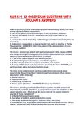 NUR 511 - GI NCLEX EXAM QUESTIONS WITH ACCURATE ANSWERS