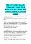 NUR 100&sol; NUR100 Exam 3 &ndash; Pharmacology &vert; Fortis &lpar;Latest 2026&sol; 2027 Updates STUDY BUNDLE PACKAGE WITH COMPLETE SOLUTIONS&rpar; 100&percnt; Verified Questions & Answers &vert; Grade A