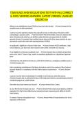 TDLR RULES AND REGULATIONS TEST WITH ALL CORRECT & 100&percnt; VERIFIED ANSWERS &vert;LATEST VERSION &vert;ALREADY GRADED A&plus;