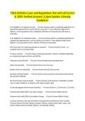 TDLR Esthetics Laws and Regulations Test with all Correct & 100&percnt; Verified Answers &vert;Latest Update &vert;Already Graded A&plus;