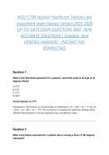 WGU C784 Applied Healthcare Statistics pre assessment exam Newest Version 2025-2026 UP-TO-DATE EXAM QUESTIONS AND 100&percnt; ACCURATE SOLUTIONS &vert; Question  And  VERIFIED ANSWERS - INSTANT PDF DOWNLOAD&period;