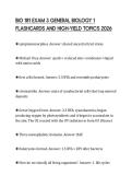 BIO 181 EXAM 3 GENERAL BIOLOGY 1 &NewLine;FLASHCARDS AND HIGH-YIELD TOPICS 2026