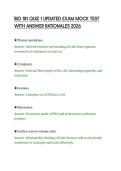 BIO 181 QUIZ 1 UPDATED EXAM MOCK TEST &NewLine;WITH ANSWER RATIONALES 2026 