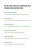 BIO 181 QUIZ 2 PRACTICE QUESTIONS WITH &NewLine;DETAILED EXPLANATIONS 2026