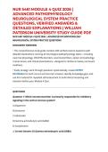 NUR 5461 MODULE 4 QUIZ 2026 &vert; ADVANCED PATHOPHYSIOLOGY NEUROLOGICAL SYSTEM PRACTICE QUESTIONS&comma; VERIFIED ANSWERS & DETAILED EXPLANATIONS &vert; WILLIAM PATERSON UNIVERSITY STUDY GUIDE PDF