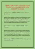 NBME CBSE LATEST UPDATED EXAM 2026&sol;2027ALL 100 QUESTIONS WITH CORRECT ANSWERS