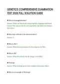 GENETICS COMPREHENSIVE EXAMINATION&NewLine;TEST 2026 FULL SOLUTION GUIDE