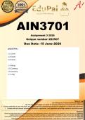AIN3701 Assignment 3 &lpar;COMPLETE ANSWERS&rpar; 2026 - DUE 15 June 2026
