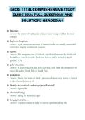 GEOG 1113L COMPREHENSIVE STUDY&NewLine;GUIDE 2026 FULL QUESTIONS AND&NewLine;SOLUTIONS GRADED A&plus;
