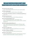 BIO 669 CERTIFICATION SCRIPT 2026&NewLine;QUESTIONS WITH SOLUTIONS GRADED A&plus;