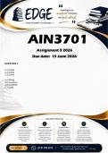 AIN3701 Assignment 3 &lpar;ANSWERS&rpar; 2026 - DISTINCTION GUARANTEED