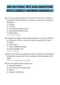 BIO 669 FINAL TEST 2026 QUESTIONS&NewLine;WITH CORRECT ANSWERS GRADED A&plus;
