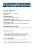 BIO 669 PRACTICE EXAMINATION 2026&NewLine;QUESTIONS WITH ANSWERS GRADED A&plus;