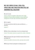 BIO 1201 GREGG EXAM 1 2026 CELL &NewLine;STRUCTURE AND FUNCTION PRACTICE SET &NewLine;ANSWERS FULL SOLUTION