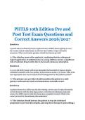 PHTLS 10th Edition Pre and&NewLine;Post Test Exam Questions and Correct Answers 2026&sol;2027&NewLine;