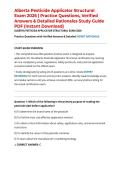 Alberta Pesticide Applicator Structural Exam 2026 &vert; Practice Questions&comma; Verified Answers & Detailed Rationales Study Guide PDF &lpar;Instant Download&rpar;