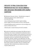 GEOLOGY 10 FINAL EXAM 2026 EXAM&NewLine;PREPARATION PACK KEY ROCKS MINERALS&NewLine;AND GEOLOGIC PROCESSES WITH SAMPLE&NewLine;QUESTIONS