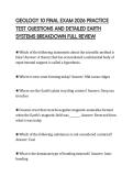 GEOLOGY 10 FINAL EXAM 2026 PRACTICE&NewLine;TEST QUESTIONS AND DETAILED EARTH&NewLine;SYSTEMS BREAKDOWN FULL REVIEW