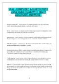 C952 - COMPUTER ARCHITECTURE EXAM QUESTIONS WITH RIGHT ACCURATE ANSWERS &period;