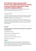 NYC DOB Site Safety Manager &lpar;SSM&rpar; Practice Exam 2026 &vert; 150 Questions&comma; Verified Answers & Detailed Explanations Study Guide PDF &lpar;Updated Edition&rpar;
