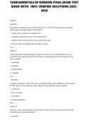Fundamentals of Nursing Final Exam Test Bank new exam practice question and answers 2026 docs